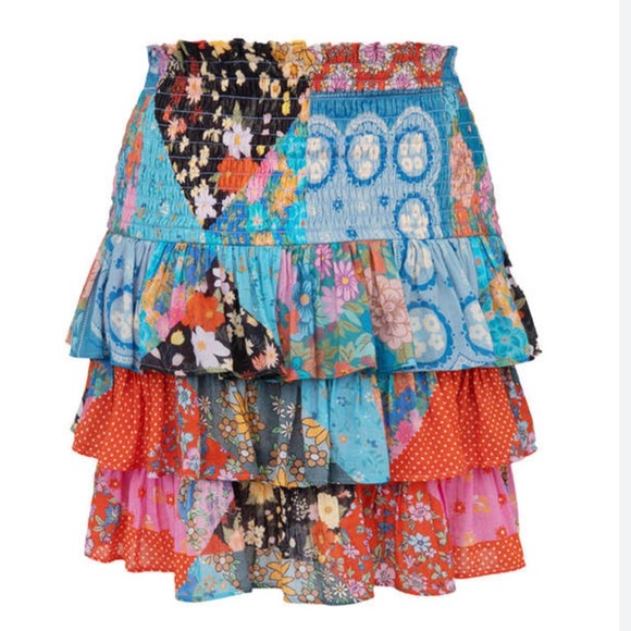 SPELL Cha Cha Shirred Mini Skirt - Picture 3 of 6